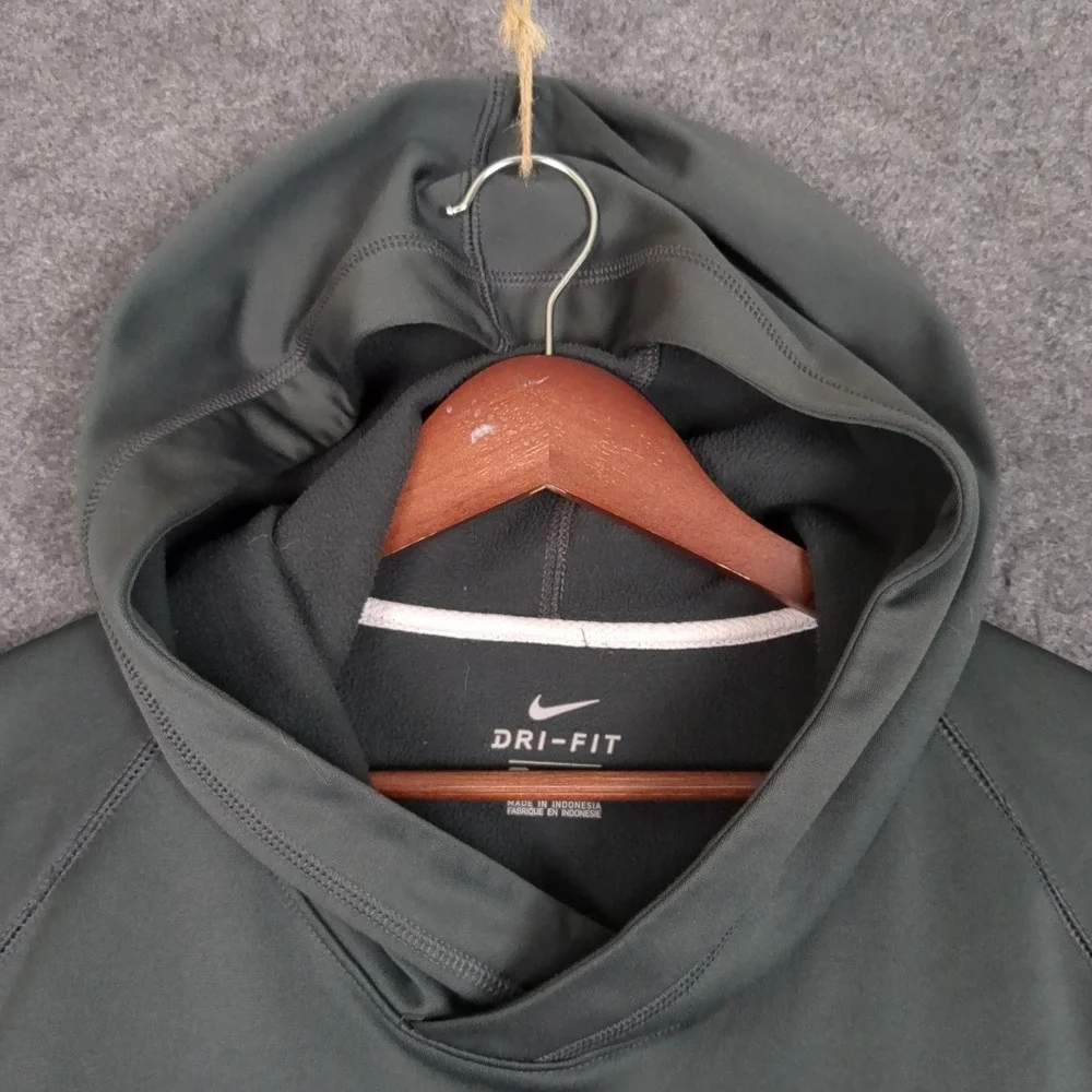 Nike Dri-FIT Fly Mens XL Dark Gray Pullover Hoodie Graphic Swoosh Sweatshirt